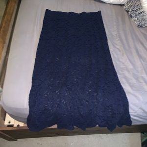 Navy lace skirt